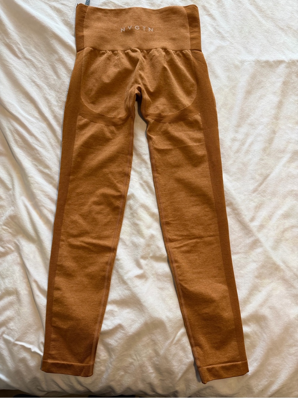 NVGTN womens Rust Brown High-Rise Seamless Leggings